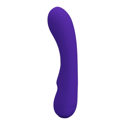 Фиолетовый изогнутый вибратор Matt - 19 см. - фото, цены